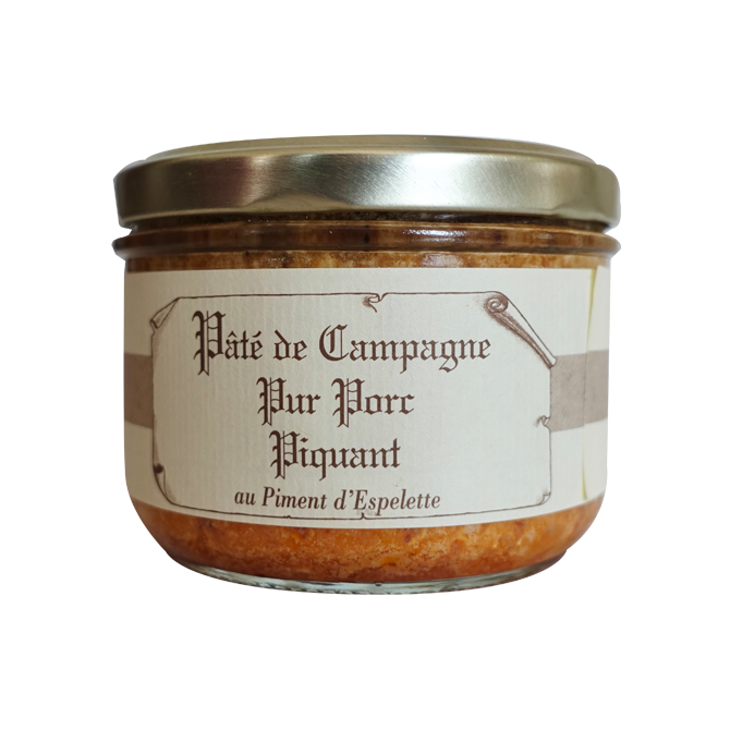 Pâté de campagne au piment d'Espelette 180g